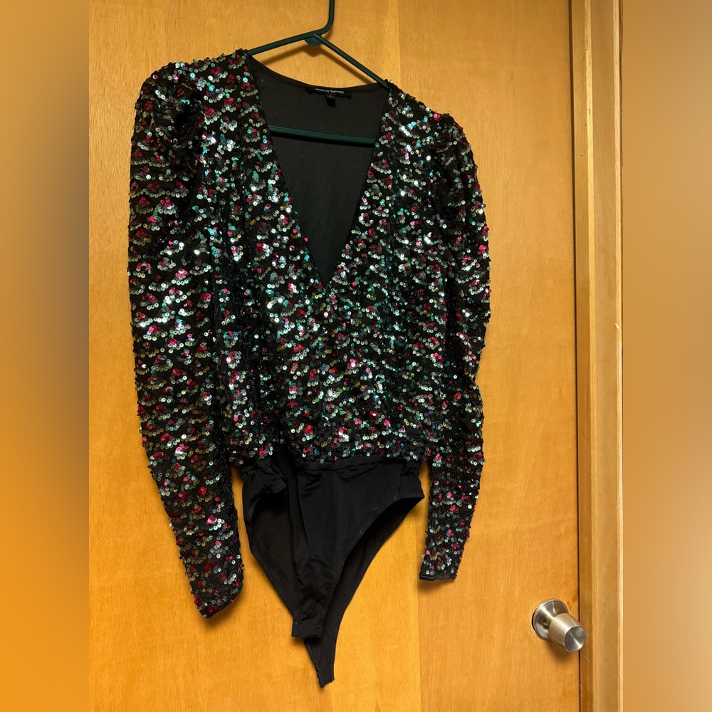 JEALOUS TOMATOES size s sequin bodysuit